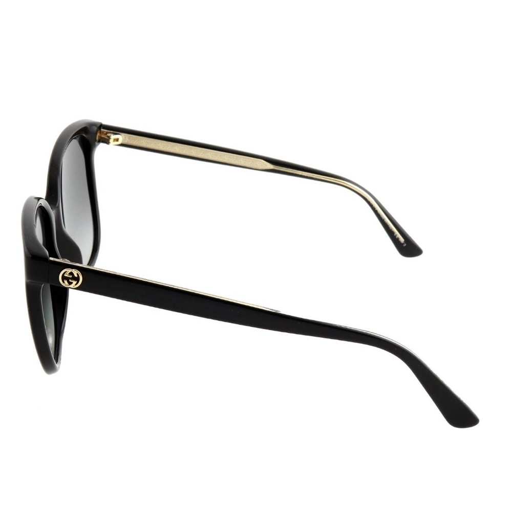 NEW GUCCI Black Gold Oversized Sunglasses Italy - GG3819/S Y6C9O 55mm - Picture 2 of 10